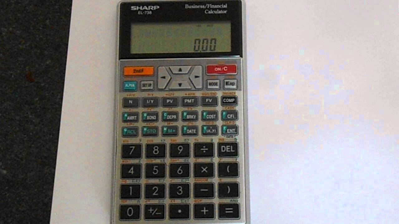 sharp el 738 calculator manual