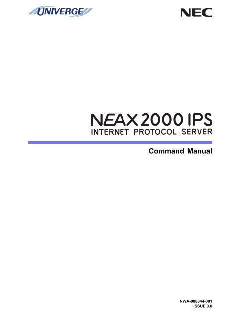 neax 2000 ips command manual