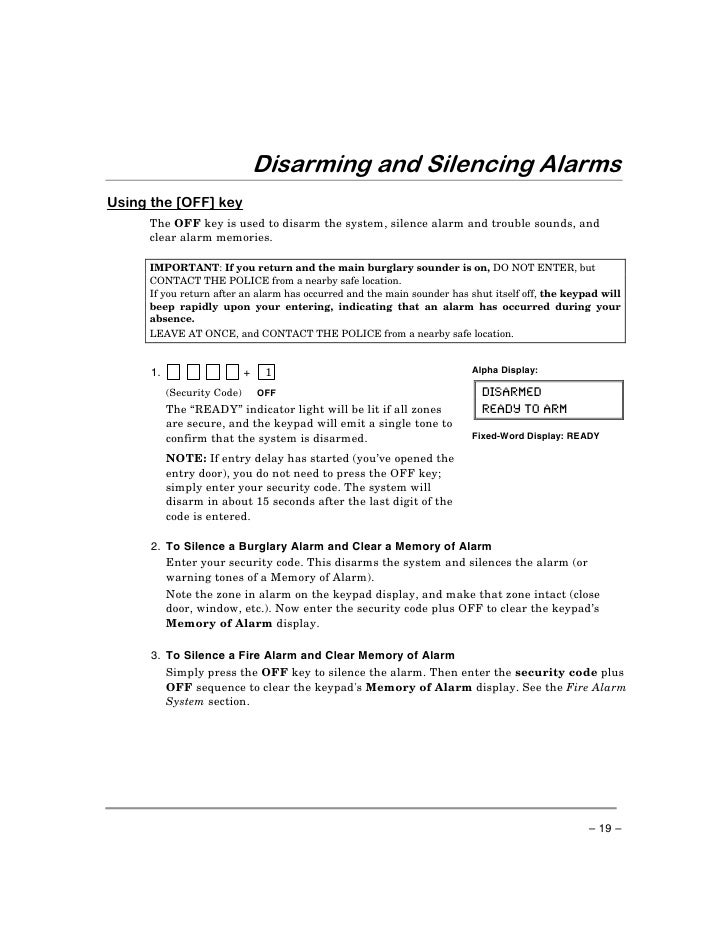 first alert alarm system manual