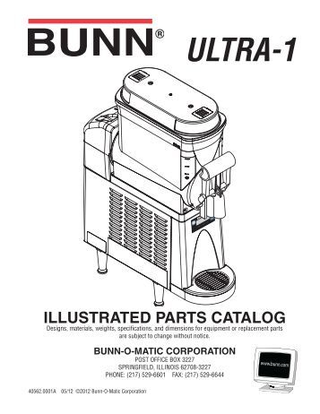 bunn ultra 2 parts manual pdf