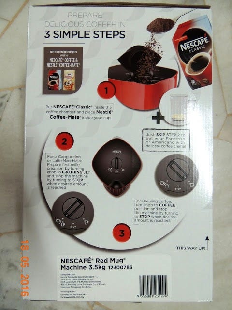 nescafe red mug user manual