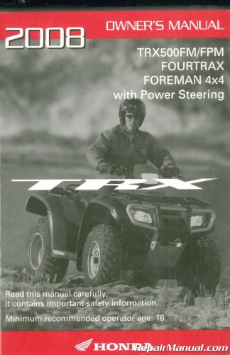 2008 honda foreman 500 manual