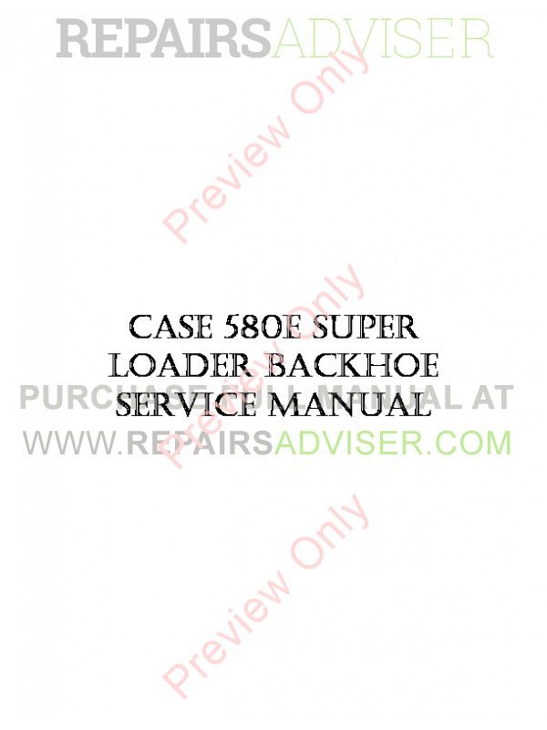 case 580 super e service manual