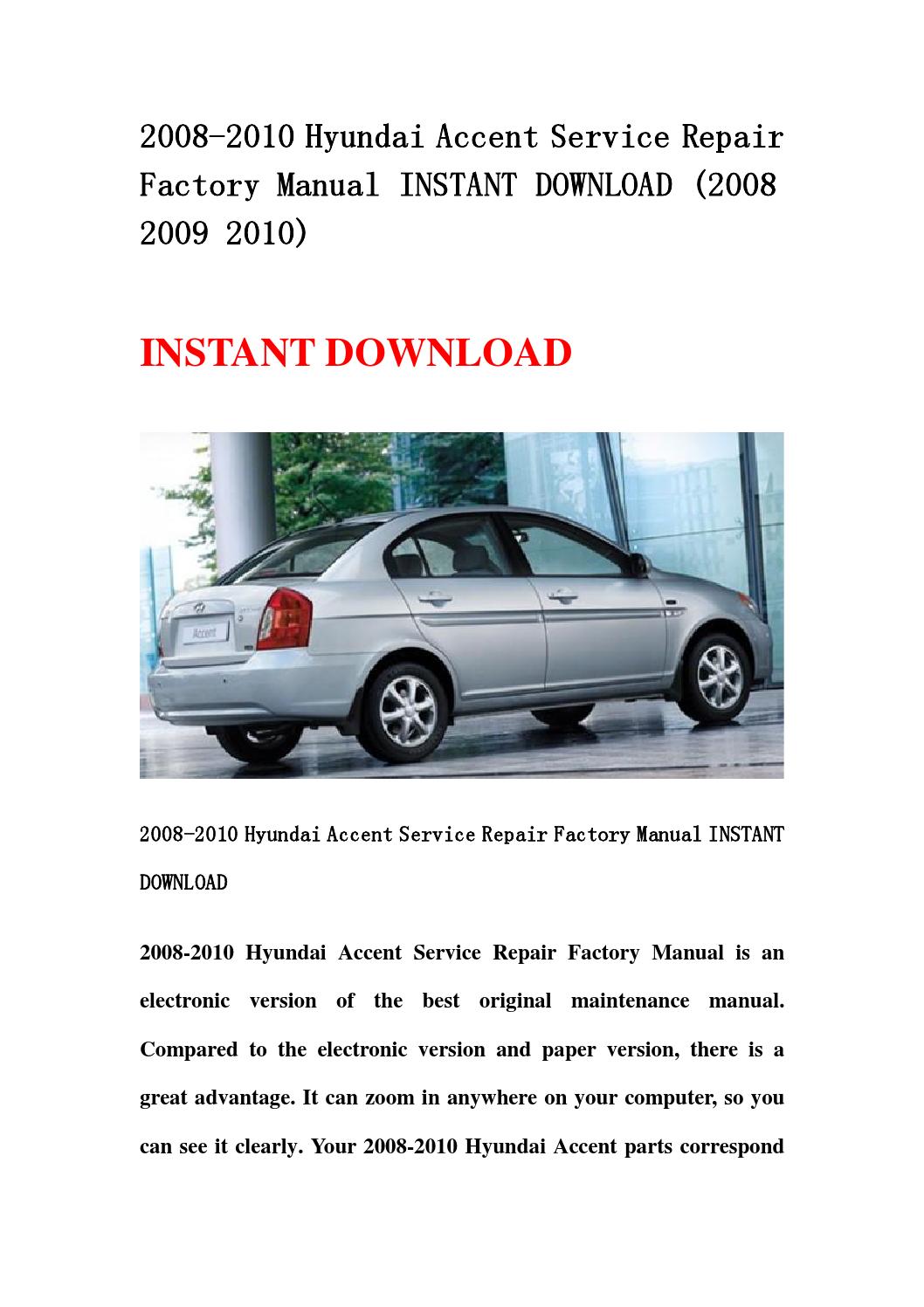 2008 hyundai accent owners manual download